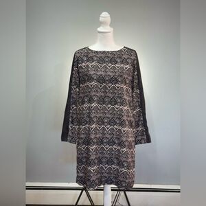 CLEARANCE! Black Mossimo Printed Midi Dress Size M